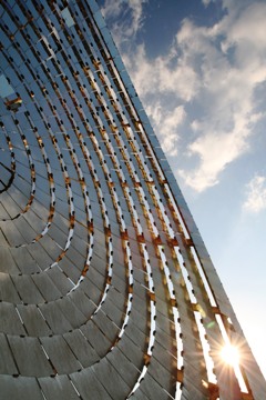 This photo of a solar cell collector at the Solar Energy Installation at the Weizmann Institute in Rehovot, Israel was taken by Alla Leitus of Rishon le Zion, Israel.  That's a lot of "solar power collecting"!